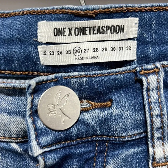 ONE X ONETEASPOON FREEBIRDS II Low Waist Skinny Demin Stretch Fitted Leg size26 - Picture 5 of 8